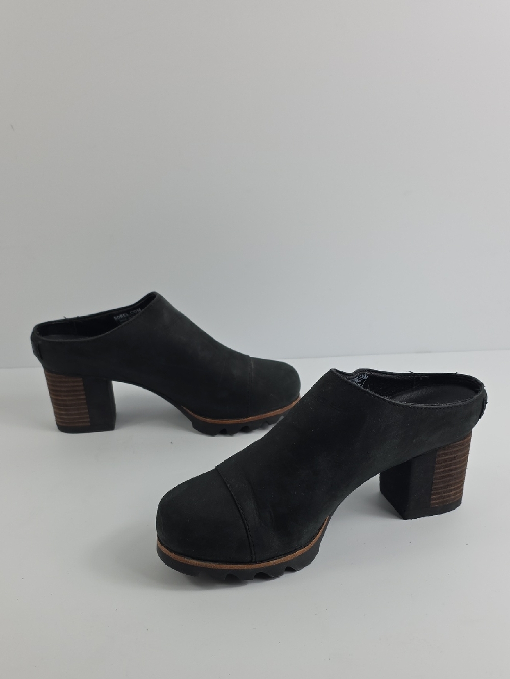 Sorel Addington Waterproof Black Women's Mule Boots Size 6.5 - Picture 3 of 11